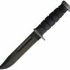 Ka-Bar D2 Extreme Fixed Blade KA1292, 7" Black D2 Plain Blade, Kraton G Handle, Kydex Sheath