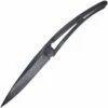 Deejo Knives Deejo 37G Eleven Blade Tattoo, 3.74" Black Titanium Coated Z40C13 SS Blade, Ebony Handle
