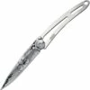Deejo Knives Deejo 15g Tattoo Bicycle DEE7AK002, 2" Z40C13 Plain Blade, Stainless Handle