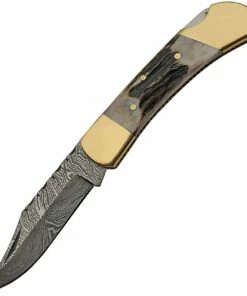 Damascus Blade Knife Damascus Blades - Stag Bone (3" Damascus) DM-1257SG