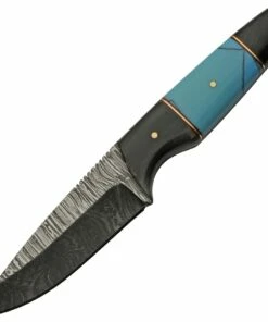Damascus Blade Knife Damascus Blades - Buffalo/Turq Bone (4.5" Damascus) 1293TR
