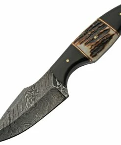 Damascus Blade Knife Damascus Hunter - Stag/Buffalo (3.75"Damascus) DM-1294SG