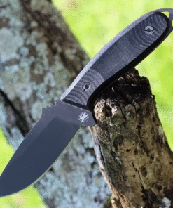 DPx Gear HEFT 4 Assault Fixed Blade, 4" German Niolox Blade, Black G-10 Handle