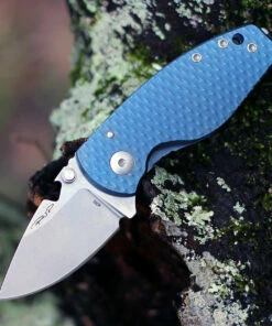 DPx Gear H.E.A.T/F 3D Ti Blue DPHTF019, 2.24" Stonewash M390 Blade, Blue 3D Titanium Handle