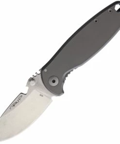 DPx Gear Hest 3.0 TI Decade DPHSF011, .15" M390 Stonewashed Plain Blade, Titanium Handle