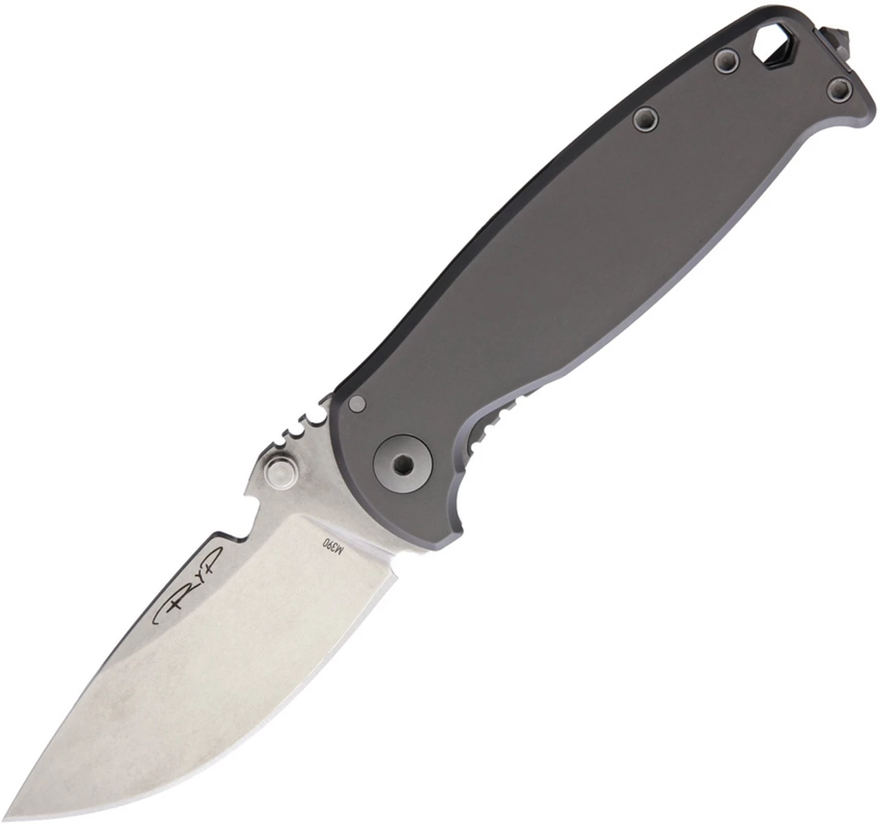 DPx Gear Hest 3.0 TI Decade DPHSF011, .15" M390 Stonewashed Plain Blade, Titanium Handle 1 DPx Gear Hest 3.0 TI Decade DPHSF011, .15" M390 Stonewashed Plain Blade, Titanium Handle