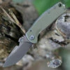 DPX HEST/F Urban DPHSF060, 2.9" CPM154 PVD Coating Plain Blade, Olive Drab G10 Handle