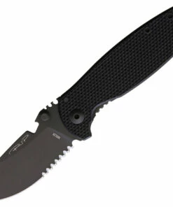 DPx Gear Hest 3.0 Milspec DPXHSF202, 3.15" Black Niolox SS Combo Blade, Black G10 and Titanium Handles