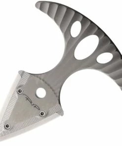 DPx Gear HIT Dagger Ti - Sandblasted DPHTX007, 3-1/8" Overall M390 Stonewashed Push Dagger / Neck Knife, Black Leather Sheath and Adjustable Lanyard