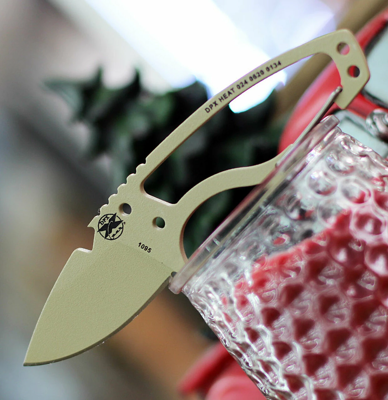 DPx Gear Heat Hiker 1095 DPHTX024, 2.4" 1095 Desert Tan Powder Coated Fixed Blade w/Aluminum Carabiner, Black Molded Sheath 1 DPx Gear Heat Hiker 1095 DPHTX024, 2.4" 1095 Desert Tan Powder Coated Fixed Blade w/Aluminum Carabiner, Black Molded Sheath