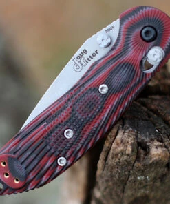 Doug Ritter Knives and Gear Doug Ritter Mini-RSK® MK1-G2 Knifeworks Exclusive - G-Mascus® Red G-10/Stonewashed -Buck Knives Sales DR54191.2 06963.1612557427