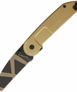 Extrema Ratio BF2 CT Desert Warfare Folding Knife EX10146, 3.2" N690 Desert Warfare Plain Blade, Tan Aluminum Handle