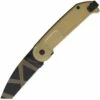 Extrema Ratio BF1 CD Desert Warfare Folding Knife EX135BF1, 3.5" N690 Black Plain Tanto Blade, Desert Warfare Aluminum Handle