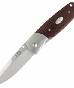 Fallkniven PXL Magnum Folder, Maroon Micarta Handle, Plain Edge