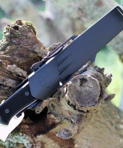 Fallkniven A1x Survival Fixed Blade - Black Thermorun (6.25" Satin) Zytel Sheath with Clip -Buck Knives Sales FNA1XCLIP.2 58326.1628191131