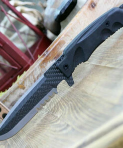 Fox Knives USA Fox Stealth Carbon Titanium, Titanium Grade 5 & Carbon Fiber, Forprene Handle