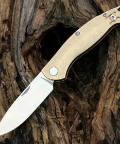 GiantMouse ACE Farley Slipjoint - Brass (2.8" M390 Satin)