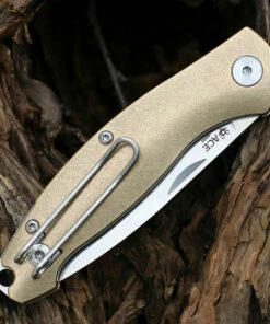 GiantMouse ACE Farley Slipjoint - Brass (2.8" M390 Satin) -Buck Knives Sales Farley Brass.2 26282.1645648337