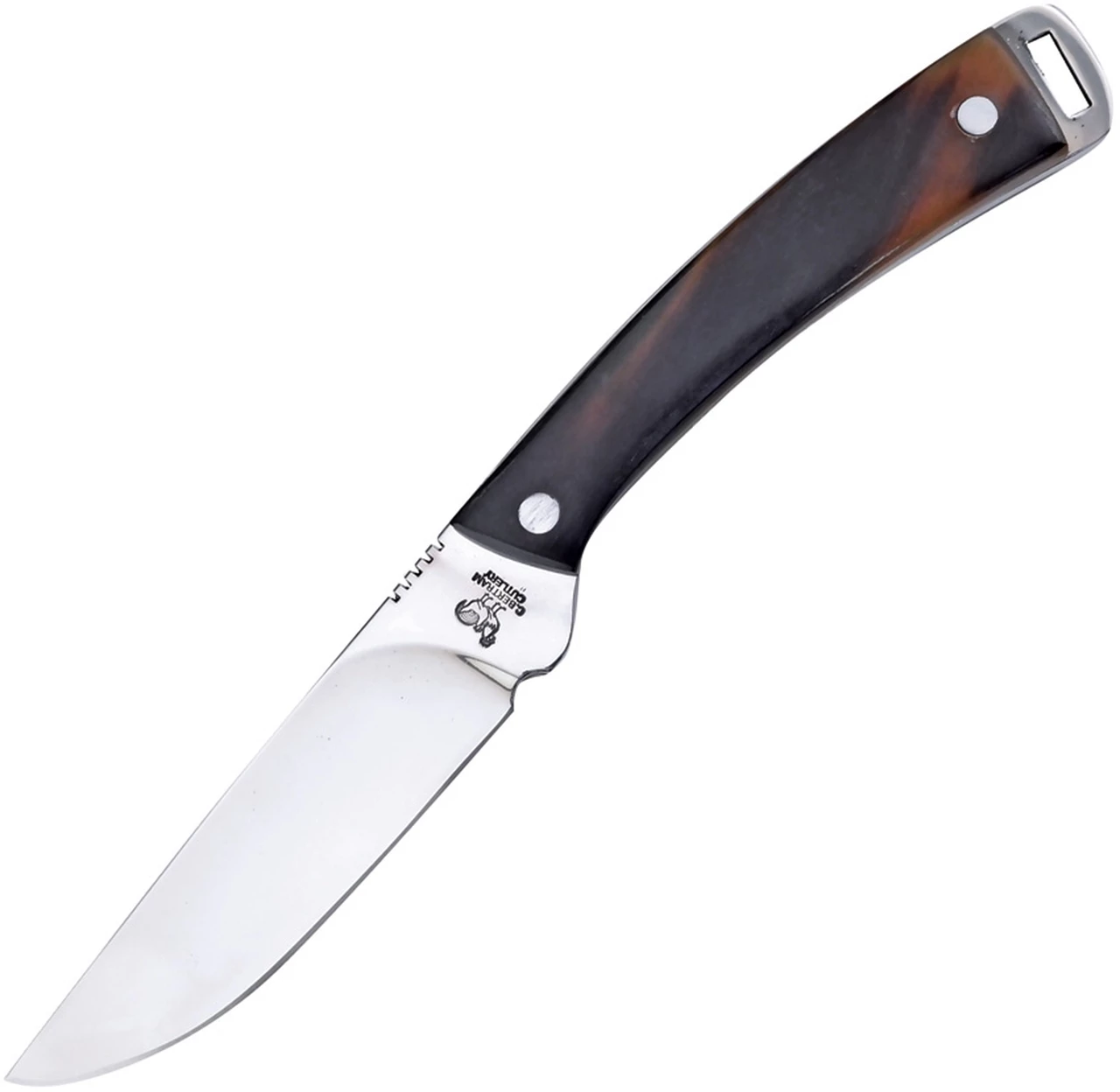 Hen & Rooster Fixed Blade, 3.25" Mirror Finish 440 SS Blade,Ox Horn Handle 1 Hen & Rooster Fixed Blade, 3.25" Mirror Finish 440 SS Blade,Ox Horn Handle