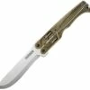 Gerber DoubleDown Folding Machete, 31-3001533N, 6.75" 420HC Stonewashed Recurve Blade, Green Handles