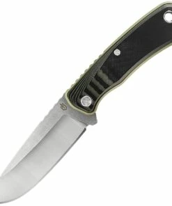 Gerber Downwind Caper G1818, 4.25" 7Cr17MoV Stonewashed Blade, Black & Green G-10 Handles