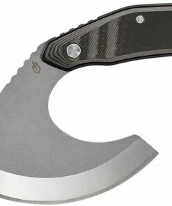 Gerber Downwind Ulu G1822, 3.42" 7Cr17MoV Stonewashed Blade, Gray G-10 Handles