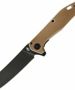Gerber Fastball Cleaver 30-001836, 3.0" CPM-20CV Black Plain Blade, Coyote Brown Aluminum Handle