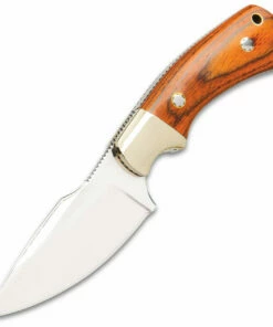 Gil Hibben Hibben Diamondback Fixed Blade Full Tang GH5100, 3.63" 7Cr17 Steel Plain Blade, Pakkawood Handle, Leather Sheath