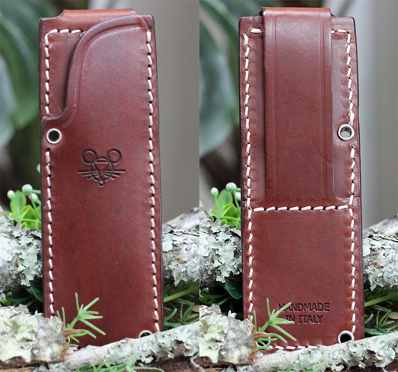 GiantMouse GMF3-P Fixed Blade GMF3P-NAT-PVD, 3.25" N690 PVD Plain Blade, Natural Canvas Micarta Handle 3 GiantMouse GMF3-P Fixed Blade GMF3P-NAT-PVD, 3.25" N690 PVD Plain Blade, Natural Canvas Micarta Handle - Image 3