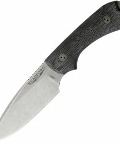 Bradford Guardian 3D 3FE-101AEBL, 3.5" AEB-L SS Stonewashed Plain Blade, Black Canvas Micarta Handle