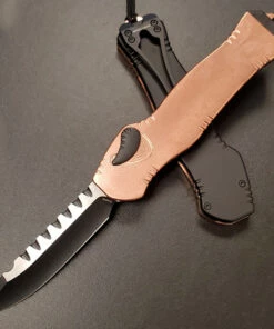Heretic Knives Heretic Hydra V.2 OTF Automatic - Copper / Blk (3.6" Elmax Drop Point) H007-10A-COPPER