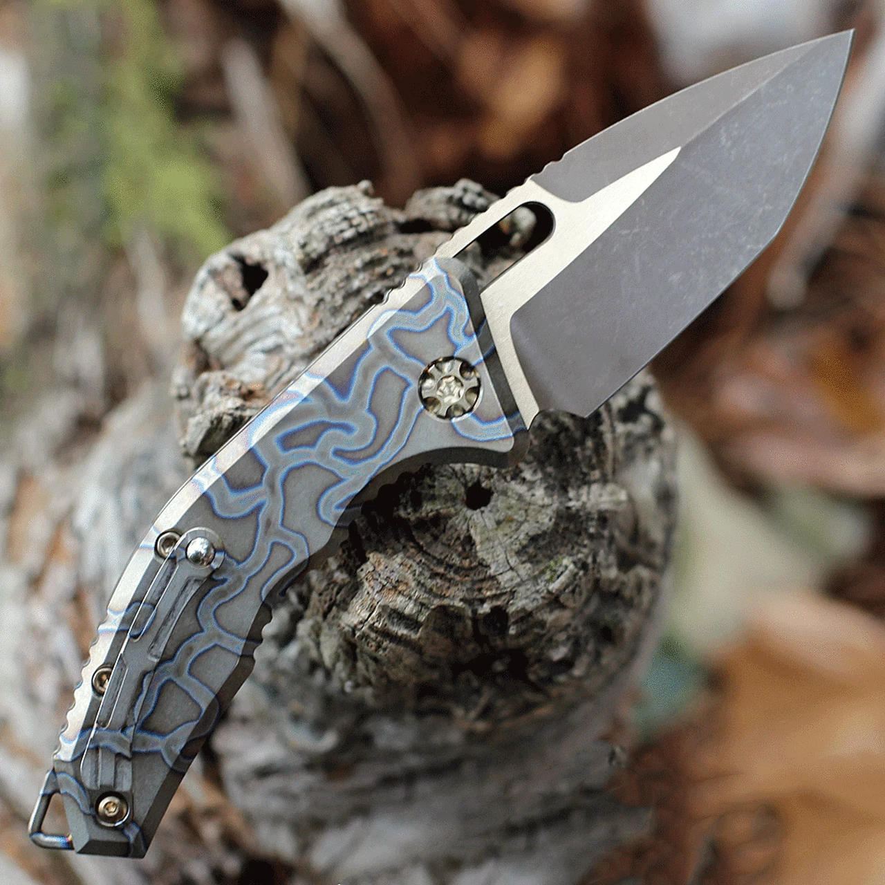 Heretic Knives Heretic Medusa Automatic - Flamed Ti (3" Elmax Tanto BW Bronze) H011-7A-FTi 3 Heretic Knives Heretic Medusa Automatic - Flamed Ti (3" Elmax Tanto BW Bronze) H011-7A-FTi - Image 3