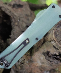 Heretic Knives Heretic Manticore E OTF Auto - Black Alum. and Jade G-10 (3.19" Elmax Black Bowie) H026B-8A-JADE -Buck Knives Sales H026B 8A Jade.1 37515.1625673292