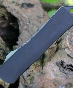 Heretic Knives Heretic Manticore E OTF Auto - Black Alum. and Jade G-10 (3.19" Elmax Black Bowie) H026B-8A-JADE -Buck Knives Sales H026B 8A Jade.2 48445.1625673292