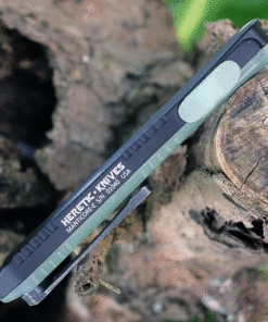 Heretic Knives Heretic Manticore E OTF Auto - Black Alum. and Jade G-10 (3.19" Elmax Black Bowie) H026B-8A-JADE -Buck Knives Sales H026B 8A Jade.3 22907.1625673292