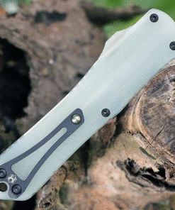 Heretic Knives Heretic Manticore E OTF Auto - Black Alum. and Jade G-10 (3.19" Elmax Two-Tone Bowie) H026B-10A-JADE -Buck Knives Sales H026b 10A Jade.2 49314.1625673559