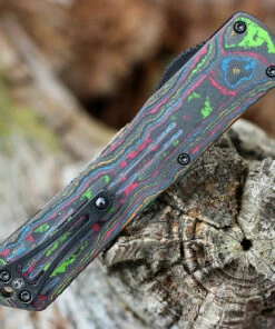 Heretic Knives Heretic Manticore X OTF Automatic - Awesome 80's CF / Blk Alum (3.7" Blk DLC Bowie) H030B-6A-CF80's -Buck Knives Sales H030B 6A CF80s.4 69181.1643064363