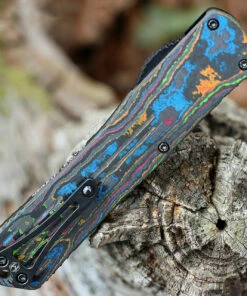 Heretic Knives Heretic Manticore X OTF Automatic - Awesome 80's CF / Blk Alum (3.7" Blk DLC Tanto) H031-6A-CF80's -Buck Knives Sales H031 6A CF80s.4 99078.1643120354