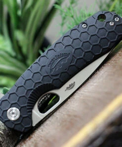 Honey Badger Knives Large Flipper HB1001, 3.63" 8Cr13MoV Satin Drop Point Plain Blade, Black FRN Handle -Buck Knives Sales HB1001.4 32177.1616608455