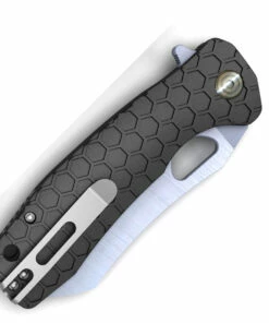 Honey Badger Knives Large D2 Warncleaver Flipper HB1104, 3.63" D2 Satin Warncleaver Plain Blade, Black FRN Handle -Buck Knives Sales HB1104 42165.1616007477