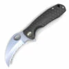 Honey Badger Knives Large Claw Flipper HB1111, 3.38" 8Cr13Mov Claw Serrated Blade, Black FRN Handle
