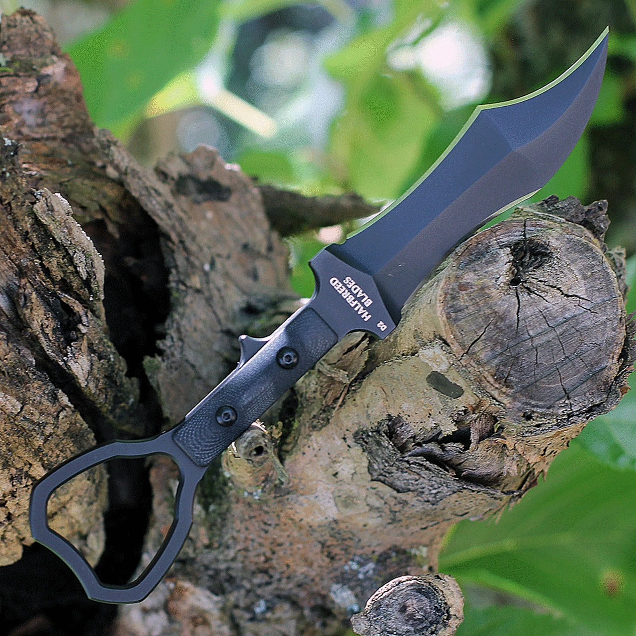 Halfbreed Blades Tuhon Raptor CCK-03, 3.94" Bohler K110 Black Teflon Blade, Black Contoured G-10 Handles 3 Halfbreed Blades Tuhon Raptor CCK-03, 3.94" Bohler K110 Black Teflon Blade, Black Contoured G-10 Handles - Image 3