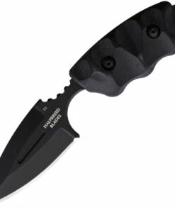 Halfbreed Blades Compact Clearance Knife CCK-05, 2.95" K110 D2 Teflon Coated Plain Blade, Black G-10 Handle