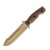 Halfbreed Blades Large Survival LSK-01DE, 6.89" K110 Spear Point Blade, Dark Earth G-10 Handle
