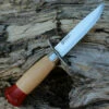 Helle Scout Knife - Birch Wood (3.5" Stainless Satin) Leather Sheath (Boy 4B)