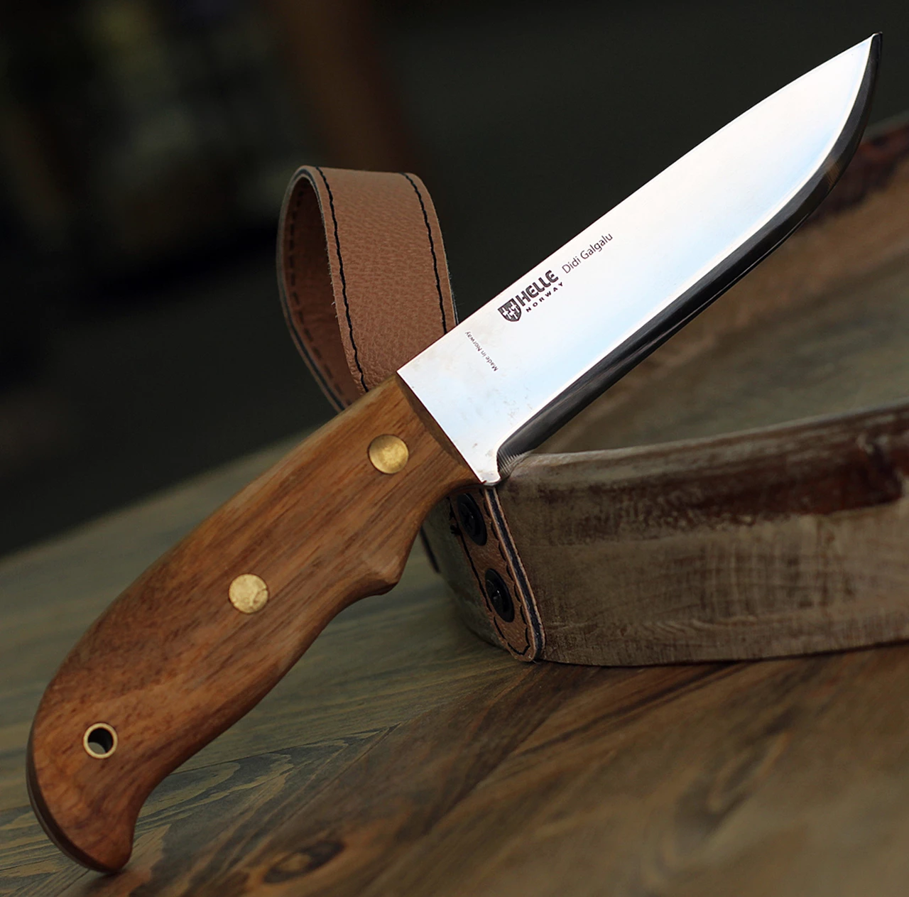 Helle Didi Galgalu 610, 5.2" Sandvik 12C27 SS Plain Blade, African Kiaat and Vaulcanfibre Handle 2 Helle Didi Galgalu 610, 5.2" Sandvik 12C27 SS Plain Blade, African Kiaat and Vaulcanfibre Handle - Image 2