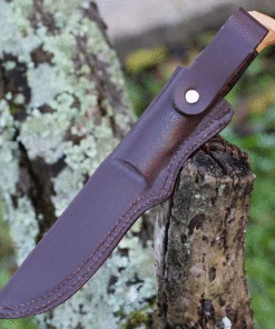 Helle Sigmund, 4.21 in Triple Laminated Stainless Steel Blade, Beech, Leather, Kebony Handle -Buck Knives Sales HE77.3 40324.1637165196