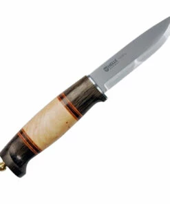 Helle Harding Fixed Blade - Curly Birch, Leather, Darkened Oak (3.9" Triple Laminated Steel Satin) No. 99 -Buck Knives Sales HE99 88151.1643238060