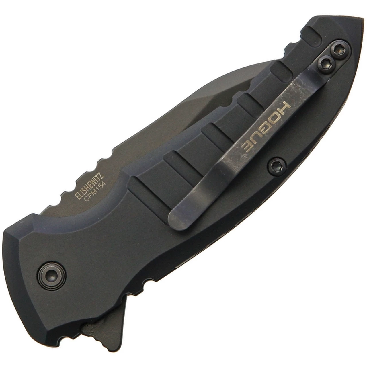 Hogue X1 Microflip HO24166, 2.62"CPM-154 Matte Black Wharncliffe Blade, Black Aluminum Handles 2 Hogue X1 Microflip HO24166, 2.62"CPM-154 Matte Black Wharncliffe Blade, Black Aluminum Handles - Image 2