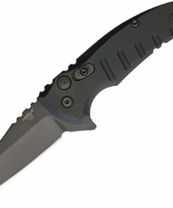 Hogue X1 Microflip HO24166, 2.62"CPM-154 Matte Black Wharncliffe Blade, Black Aluminum Handles